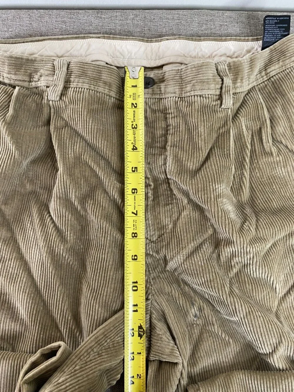 VTG Nautica Rigger Classic Fit Corduroy Dress Pants Men's 36 x 30 Mid Rise Brown